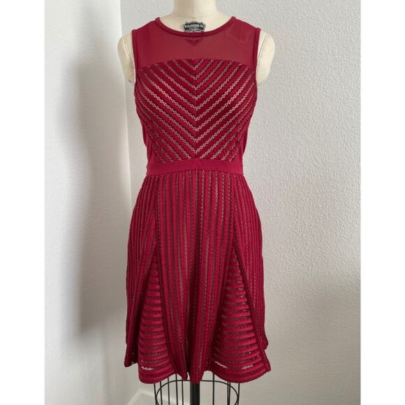 French Connection | Jersey & Mesh Stretch A-Line Dress size 4 - Picture 1 of 6